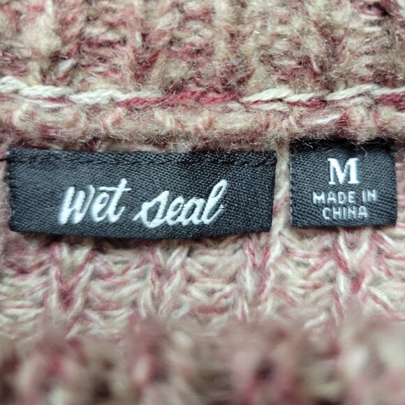 Wet Seal Oversized Knit V-Neck Cropped Sweater – Size Medium - Picture 3 of 8